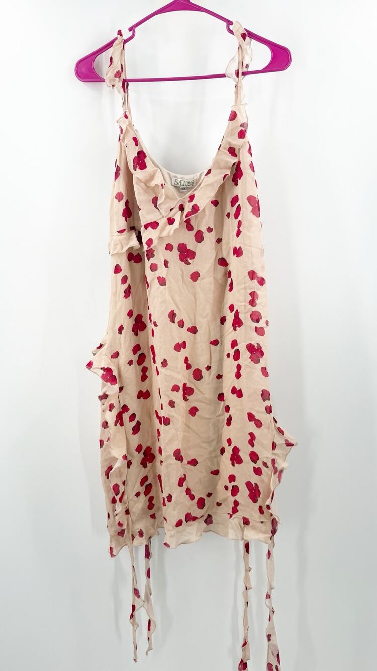 Saemdi Dress Women’s Size 3X Ruffled Chiffon Mini *Altered Plus Curvy Cocktail